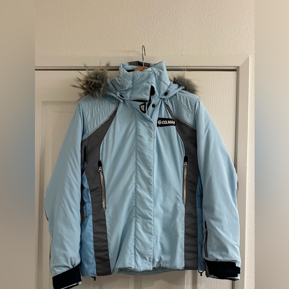 Colmar Sky Blue and Charcoal ski Jacket